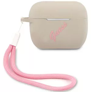 Púzdro Guess GUACAPLSVSGP AirPods Pro cover grey pink Silicone Vintage (GUACAPLSVSGP)