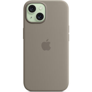 Apple silikínový kryt s MagSafe na iPhone 15 ílovo šedý