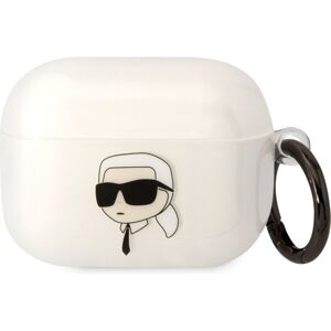 Karl Lagerfeld 3D Logo NFT Karl Head TPU Puzdro pre Airpods Pro White
