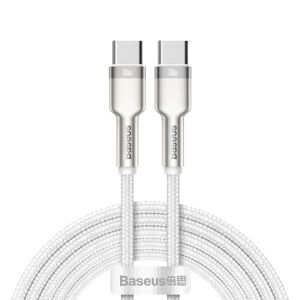 Baseus Cafule kábel USB-C / USB-C 100W 5A 2m, biele (CATJK-D02)