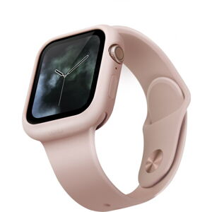 UNIQ Lino silikónové púzdro Apple Watch Series 4/5/6/SE (44mm) svetlo ružové