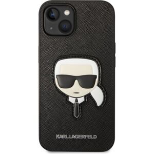Karl Lagerfeld PU Saffiano Karl Head Zadný Kryt pre iPhone 14 Max Black