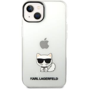 Karl Lagerfeld Choupette Logo Zadný Kryt pre iPhone 14 Max Transparent