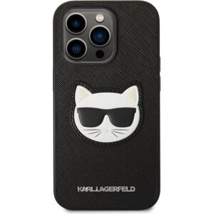 Karl Lagerfeld PU Saffiano Choupette Head kryt iPhone 14 Pro čierny