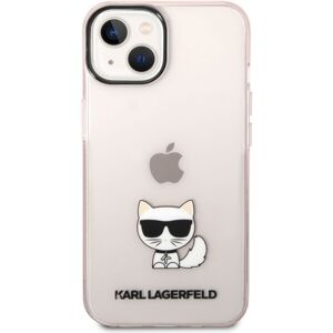 Karl Lagerfeld Choupette Logo Zadný Kryt pre iPhone 14 Max Pink