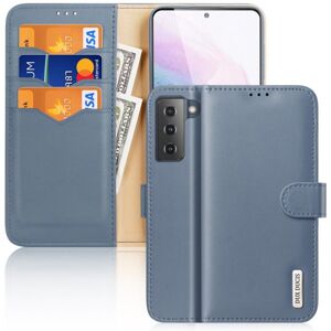 Kožené peňaženkové puzdro Dux Ducis Hivo modré – Samsung Galaxy S21+