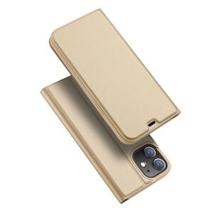 Peňaženkové puzdro Dux Ducis Skin Pro zlaté – Apple iPhone 12 Mini