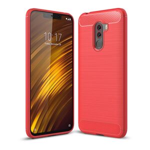 Zadný kryt Carbon case červený – Xiaomi Pocophone F1