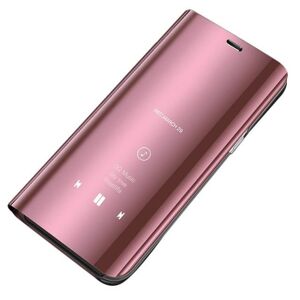 Priehľadný kryt Clear View Case ružový – Samsung Galaxy S10 Plus