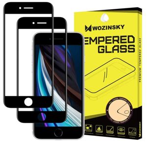 Tvrdené sklo celopovrchové 9H Wozinsky čierne 2x – Apple iPhone 6 / iPhone 6S / iPhone 7 / iPhone 8 / iPhone SE 2020 / iPhone SE 2022