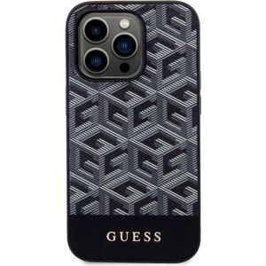 Guess PU G Cube MagSafe Kompatibilný Zadný Kryt pre iPhone 13 Pro Black