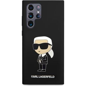 Karl Lagerfeld Liquid Silicone Ikonik NFT Zadný Kryt pre Samsung Galaxy S23 Ultra Black