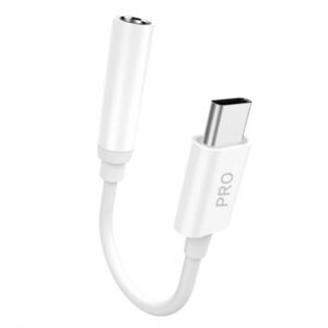 Dudao L16CPro adaptér USB-C / 3.5mm mini jack, biely (L16CPro white)