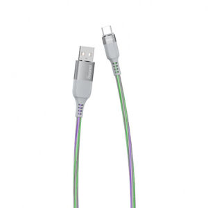 Dudao L9X Flowing Light kábel USB / USB-C 5A 1m, sivý (L9XT)