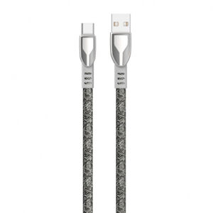 Dudao Zinc Alloy kábel USB / USB-C 5A 1m, sivý (L3PROT gray)
