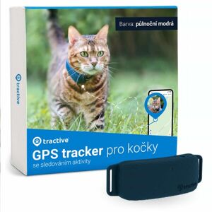 Tractive GPS CAT 4 LTE Tracker a monitor aktivity pre mačky polnočná modrá