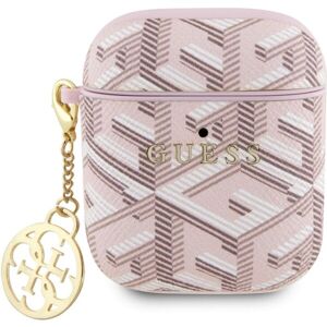 Guess PU G Cube Charm Puzdro pre AirPods 1/2 Pink