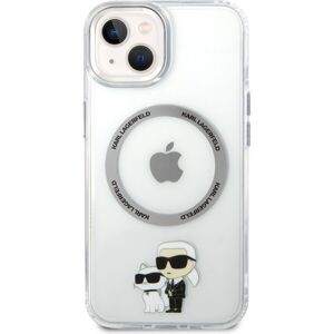 Karl Lagerfeld MagSafe Kompatibilný Kryt IML Karl and Choupette NFT pre iPhone 14 Transparent