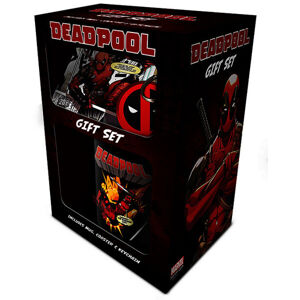 Darčekový set Deadpool (hrnček, kľúčenka, podpivník)