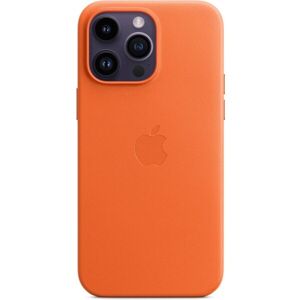 Apple kožený kryt s MagSafe na iPhone 14 Pro Max oranžový