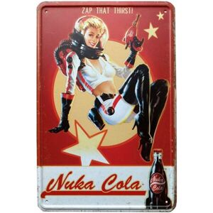 Kovová ceduľa Fallout - Nuka Cola Girl