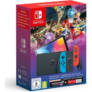 Konzola Nintendo Switch - OLED (Neon Blue/Red) + Mario Kart 8 Deluxe + 3M NSO