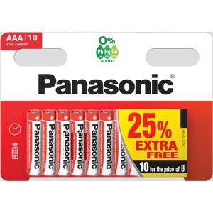 Panasonic Red Zinc AAA zinkouhlíková batéria (10ks)