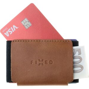 Kožená peňaženka FIXED Tiny Wallet z pravej hovädzej kože, hnedá
