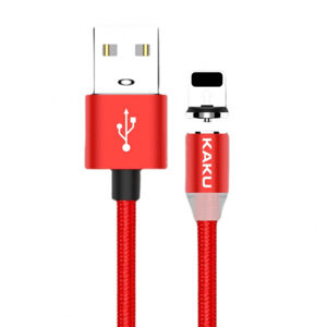 KAKU Magnetic kábel USB / Lightning 3A 1m, červený (KSC-306)