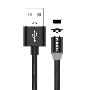 KAKU Magnetic kábel USB / Lightning 3A 1m, čierny (KSC-306)