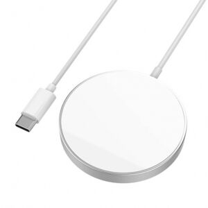 KAKU bezdrôtová magnetická nabíjačka na iPhone 12, MagSafe, 15W, USB-C, biela (KSC-512)