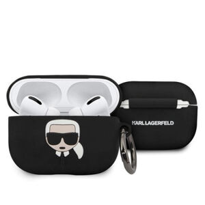 Karl Lagerfeld Silicone Ikonik puzdro na AirPods Pro, čierne