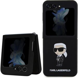 Karl Lagerfeld Liquid Silicone Ikonik NFT Kryt Samsung Galaxy Z Flip5 čierny