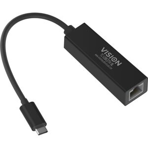 Vision USB-C na Ethernet adaptér TC-USBCETH/BL černý