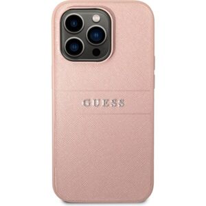 Guess PU Leather Saffiano kryt iPhone 14 Pro Max ružový