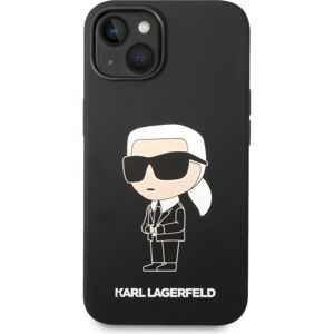 Karl Lagerfeld Liquid Silicone Ikonik NFT kryt iPhone 14 Plus čierny