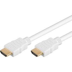 PremiumCord vysokorýchlostný HDMI kábel s Ethernetom biely 2m