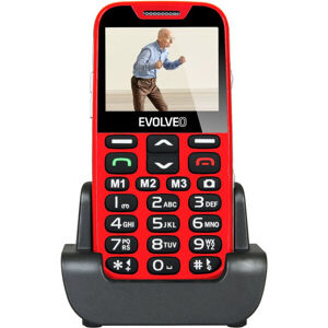 EVOLVEO EasyPhone XD s nabíjacím stojanom červený