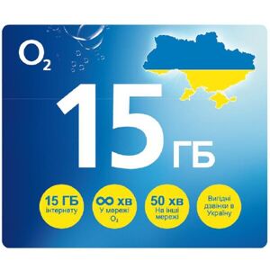Predplatená SIM karta O2 s kreditom 50 Kč, 15 GB DÁT - UKRAJINA