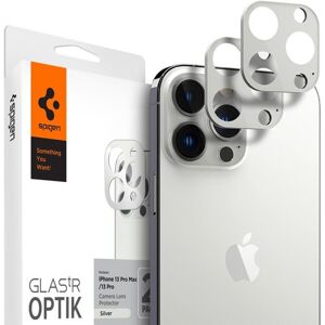 Spigen tR Optik 2 Pack tvrdené sklo na fotoaparát iPhone 13 Pro/Max strieborné
