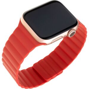 FIXED Magnetic Strap silikónový remienok s magnetickým zapínaním Apple Watch 42 mm/44 mm červený