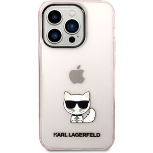 Karl Lagerfeld Choupette Logo kryt iPhone 14 Pro Max ružový