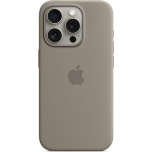 Apple silikínový kryt s MagSafe na iPhone 15 Pro ílovo šedý