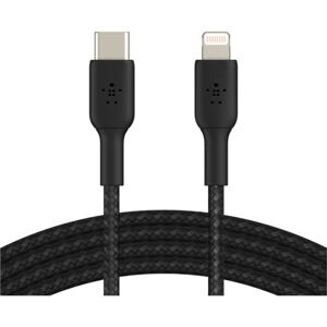 Belkin BOOST Charge Braided USB-C/Lightning odolný kábel, 1m, čierny