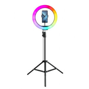 MG Selfie Ring Fill kruhové RGB LED svetlo 12'' + statív, čierne (P8570)