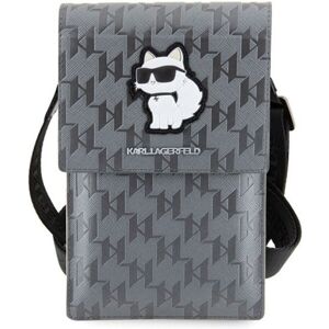 Universal bag for mobile Karl Lagerfeld KLWBSAKHPCG (Saffiano Mono Choupette/silver)