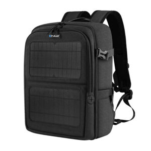 PULUZ batoh na fotoaparát so solárnymi panelmi 12W, čierny (PU5018B)