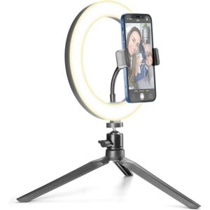 Cellularline Selfie Ring s LED osvetlením pre selfie, čierny