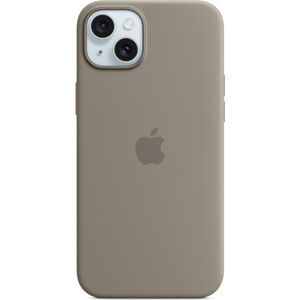 Apple silikínový kryt s MagSafe na iPhone 15 Plus ílovo šedý