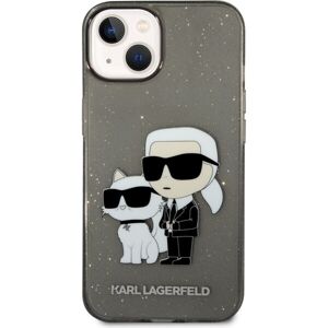 Karl Lagerfeld IML Glitter Karl a Choupette NFT kryt iPhone 14 Plus čierny
